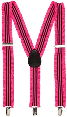 Produktbild von Neonpinke Disco Hosenträger 80er Party Outfit