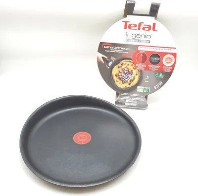 Produktbild von Tefal Ingenio Eco Resist L8581004, Rund, Crêpe-Pfanne, Schwarz, Aluminium, Thermo-Punkt, Keramik, Elektro, Gas, Halogen, Induktion, Versiegelte Platte
