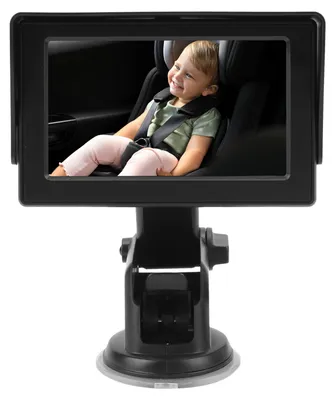 Produktbild von Baby-Autokamera mit 4,3-Zoll-Monitor, 1080p-Rückfahrkamera für den Rücksitz mit Nachtsichtfunktion, 360°-Drehung, großem Blickwinkel und USB-Anschluss für Neugeborene