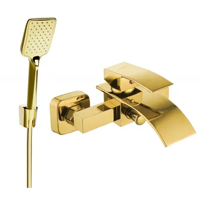 Obrázek produktu pro Mexen Aries R62 vanová baterie se sprchovou sadou, Zlatá - 74483R62-50