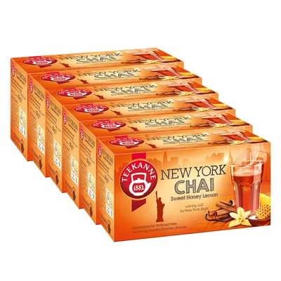 Image de Teekanne New York Chai Sweet Honey Lemon épicé doux 35g pack de 6
