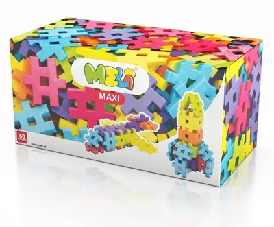 Immagine prodotto di Meli Maxi 50 - Blocchi da costruzione creativi per mani piccole, giocattolo per bambini da 1 in su