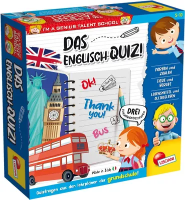 Produktbild von Lisciani DE48892 - Das Englisch Quiz Lernspiel Grundschule Vokabeln lernen Sprachspiel English