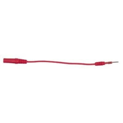Produktbild von 4,0 mm Eingangsbuchse auf 2,0 mm Prüfadapterstecke r flach (rot)