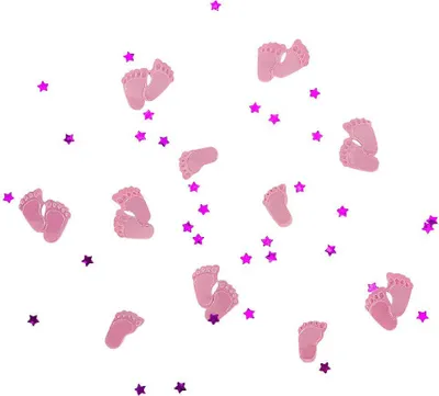 Produktbild von Oblique Unique Konfetti Baby Füßchen Deko Geburt Taufe Mädchen 15g - rosa