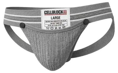 Image de CELLBLOCK 13 Tight End 2 inch Snap Up Jockstrap Grey - 1x Taille S
