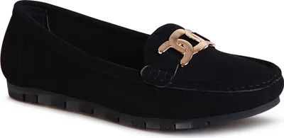 Produktbild von topschuhe24 2376 Damen Velours Halbschuhe Slipper , Farbe:Schwarz, Größe:38 EU