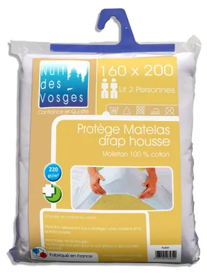Matratzenschoner Molton 160x200 cm, superabsorbierend, weiß