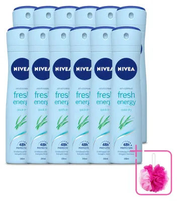 Produktbild von 12 x Nivea Deodorant Spray Fresh Energy - 150 ml - Sparpackung - 12 Stücke