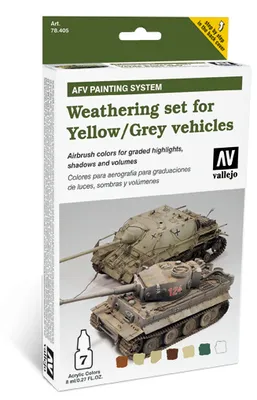 Produktbild von Vallejo | AFV Weathering | Yellow & Grey