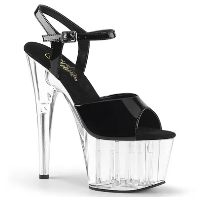 Produktbild von ADORE-709 Damen Sandale von Pleaser, Schwarz Transparent , EU 35, US 5