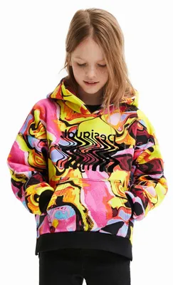 Produktbild von Desigual Mädchen-Kapuzenpullover Azul bunt 98