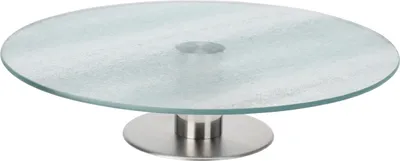 Image de Plateau à tarte verre de service laiteux 30 cm