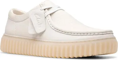 Zdjęcie produktu dla Sznurowane buty męskie Clarks Torhill Lo, gładka skóra, białe