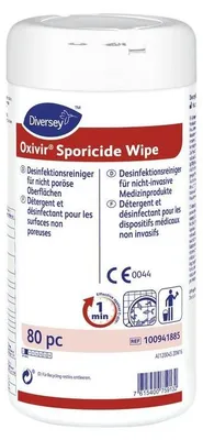 Produktbild von Oxivir Sporicide Wipe, vorgetränkte Einmal-Tücher | Dose (80 Tücher)