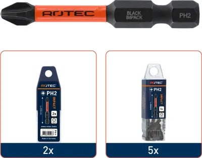 Produktbild von - IMPACT - Schraubenbit - PH 3 - L=50 - E6.3 - BASIC (5 Stück) - EU -