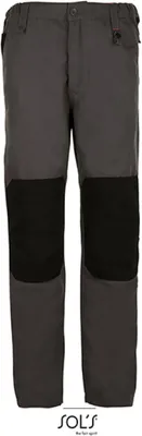 Produktbild von SOLs ProWear 01560 | MenŽs Workwear Trousers - Metal Pro Arbeitshose - Farbe: Dark Grey (Solid)/Black - Größe: XL (48)