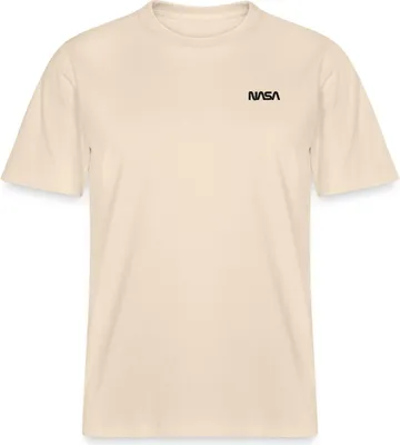 Produktbild von Spreadshirt NASA Logo Klein Schwarz Stick Relaxed Fit Uni T-Shirt, XL, Natur