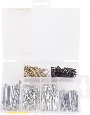 Produktbild von Nagelsortiment Stahlstifte Stahlnägel Nägel Nagel Stifte Eisenwaren 310 tlg. Set
