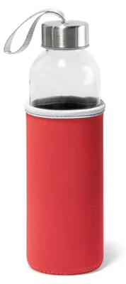 Produktbild von Sport-Wasserflasche/Trinkflasche mit Hulle rot - 520 ml - Bidon