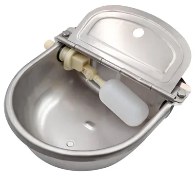 Produktbild von Viehtränke Edelstahl 5 l, automatische Tränke mit Schwimmerventil, für Bauernhof
