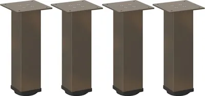 Image de vidaXL Pieds de table basse 4 pcs. Acier naturel 42-44 cm Acier