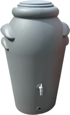 Produktbild von Regenwassertonne Regentonne Regenbehälter Regentank Regenfass grau 200 Liter mit Wasserhahn
