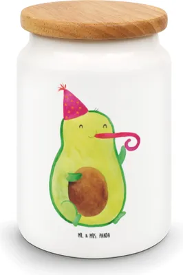 Produktbild von Mr. & Mrs. Panda Kaffeedose Avocado Geburtstag - Weiß - Geschenk, Überraschung, Teedose, Feier, Party, Keksdose, Veggie, Aromadose, Frucht, Lebensmittelbehälter