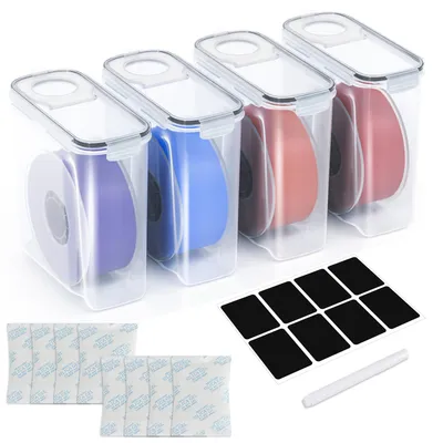 Produktbild von Eikuavons 4er-Set 3D Drucker Filament Aufbewahrungsbox 4L, Wasserdichte Trockenbox für 1,75mm Filament (PLA/PETG/TPU)