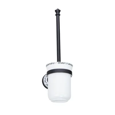 Produktbild von Toilettenbürstenhalter aus Messing für Badezimmer BYBLIS in Schwarz RETRO