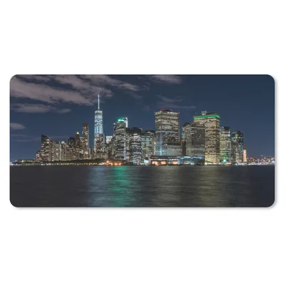 Produktbild von MuchoWow® Schreibtischunterlage New York - Skyline 80x40 cm - XXL Mauspad - Gaming Mauspad