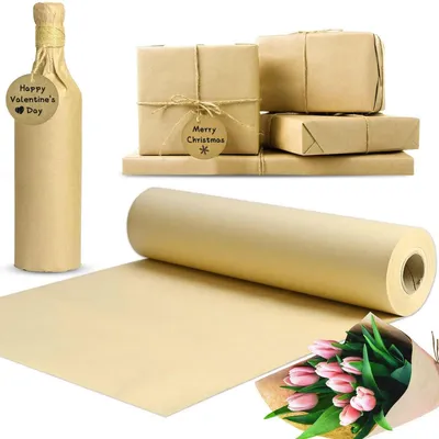 Immagine prodotto di Rotolo di carta da imballaggio, 44 cm x 30 m, marrone, carta kraft riciclata