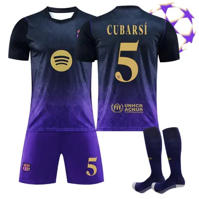 Produktbild von #5 CUBARSI Barcelona away game, 26-27 (Champions League)football jersey for Kids and Adults SIZE:24#