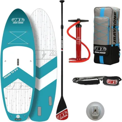 Imagen del producto de JBAY.ZONE, tabla de paddle surf (SUP) hinchable modelo Trend T2, kit completo, color azul