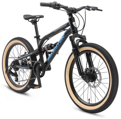 Produktbild von BIKESTAR Alu Kinder Jugend Mountainbike Vollgefedert, 7 Gang Shimano, 20 Zoll ab 6 - 7 Jahre | Fully MTB Scheibenbremse | Grün
