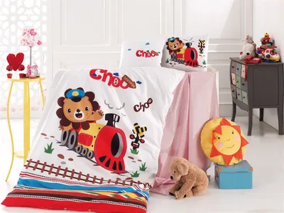 Produktbild von Baby Bettwäsche Wendebettwäsche Lokomotive 100 x 135 cm