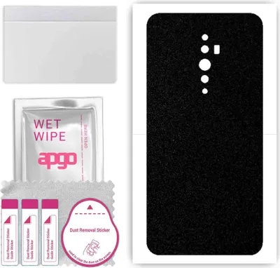 Produktbild von apgo Rückseite Schutzfolie, Skin, kompatibel mit Oppo Reno2 Z, Hinten Displayschutzfolie aus Vinylfolie, kratzfest, einfache Montage - Mattschwarz