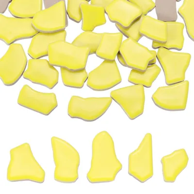 Mosaikfliesen 500 g, Keramik, 20–40 mm, Zitronengelb, DIY