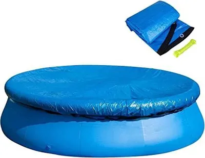 Produktbild von Rund Pool Abdeckplane 183 cm, Schwimmbad Poolabdeckung,Round Swimming Pool Cover,Abdeckplane Plane Schutzplane Winddicht Regenfest Staubdicht,Blau