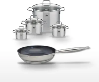 Image de Lot Poêle 24cm & 4 Faitouts Elo Profi Therm Platinum