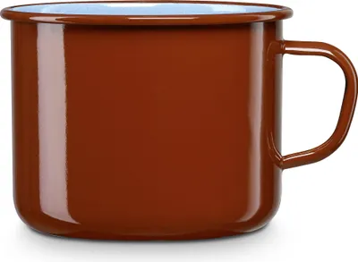 Image de Briebe Terra casserole lait poignée casserole acier émaillé 14cm 1,8L induction Vintage Braun