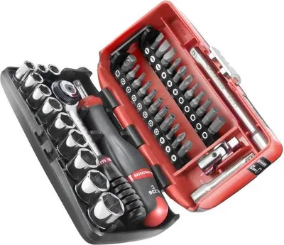 Obrázok produktu pre Sada nástrčných kľúčov 1/4", FACOM R2NANOPB, 38-dielna, 6-hranná metrická, nástrče 5,5 až 14 mm