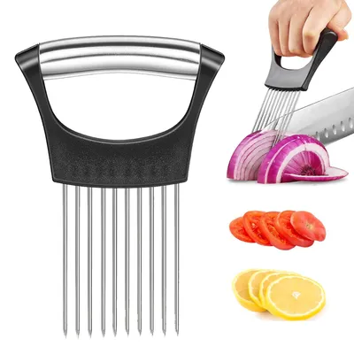 Zwiebelschneider aus Edelstahl, multifunktional, handbetrieben