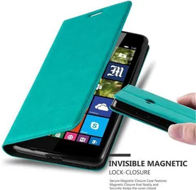 Obrázek produktu pro Cadorabo Case for Nokia Lumia 540 Protective Case in Turquoise Pouzdro na mobilní telefon s magnetickým zavíráním