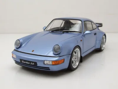 Produktbild von Solido 421186335 Porsche 911 (964) Turbo 1990 blau metallic 1:18