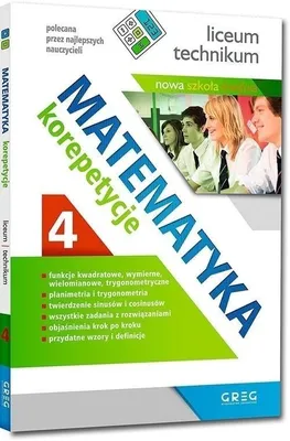 Immagine prodotto di Matematyka korepetycje Część 4 Liceum techynikum