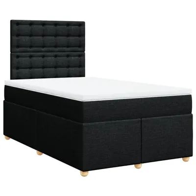 Produktbild von Boxspringbett mit Matratze Schwarz 120x200 cm Stoff