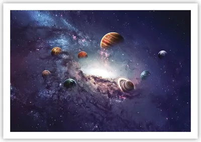 Produktbild von Poster - Poster ohne Rahmen - Kosmos Planeten die Sterne - 100x70 cm - Wand Bild - Wanddeko - Wandbilder - Kunstposter - Wandposter - Bilder - Kunstdruck - Wanddekoration - Wandbild - P2XAA100x70-4851