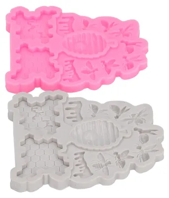 Produktbild von 2er-Pack Backformen in Bienenstockform – Silikon-Backformen für die selbstgemachte Dekoration von Schokoladendesserts, Süßigkeiten und Kuchen