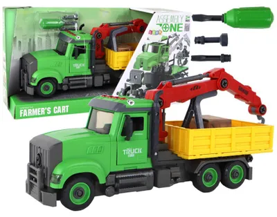 Produktbild von Lean Toys Fahrzeug-Kippkran Muldenkipper Kran Spielzeug Truck Friktionsantrieb, Größe:UNIVERSAL